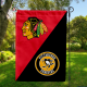 Blackhawks vs Penguins House Divided Flag, NHL House Divided Flag