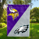 Vikings vs Eagles House Divided Flag, NFL House Divided Flag