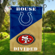 Colts vs 49ers House Divided Flag, NFL House Divided Flag