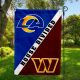 Rams vs Commanders House Divided Flag, NFL House Divided Flag